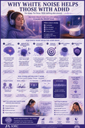 Why White Noise Helps Those with ADHD – Educational Infographic (PDF Download)