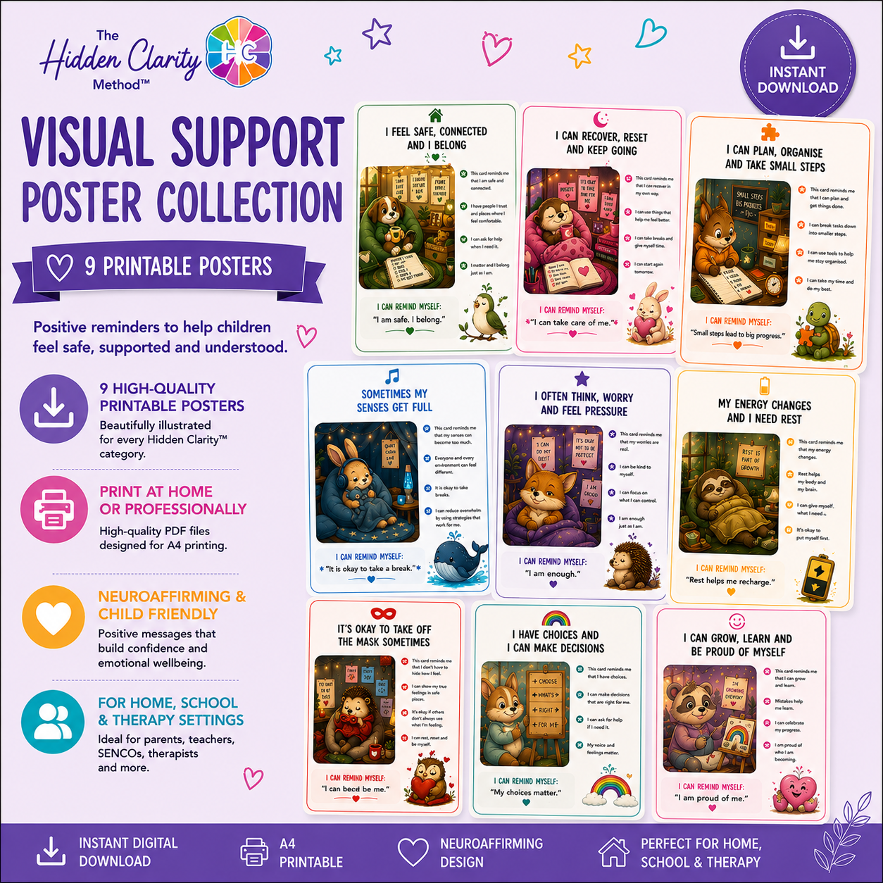 Hidden Clarity™ Visual Support Posters (Digital Download)
